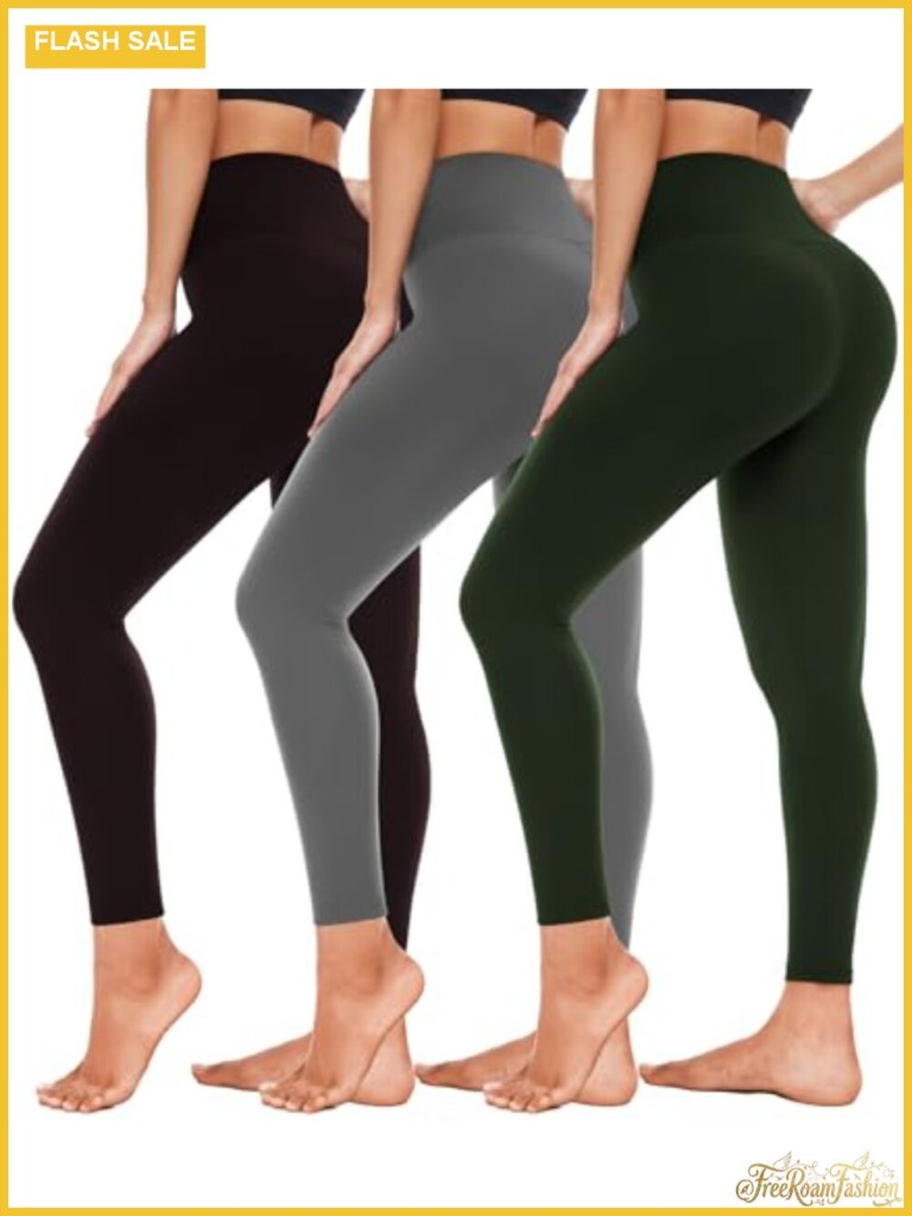 High Waisted Tummy Control Leggings Polyester Spandex Yoga Pants